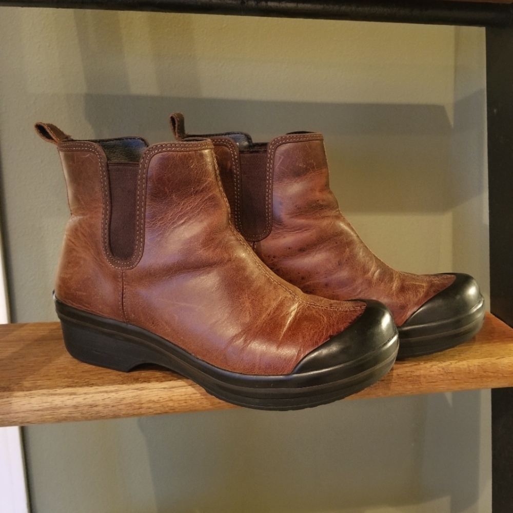 Dansko Leather Ankle Boots Brown Size EU 37 US 6.5/7 Bootie